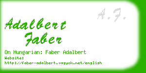 adalbert faber business card
